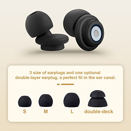 Ear Plugs for Sleeping Noise Cancelling,Super Soft Reusable Hearing Protection in Flexible Silicone Sleep, with Case Sleeping, Snoring, Loud Noise, Traveling, Concerts, Construction,Studying