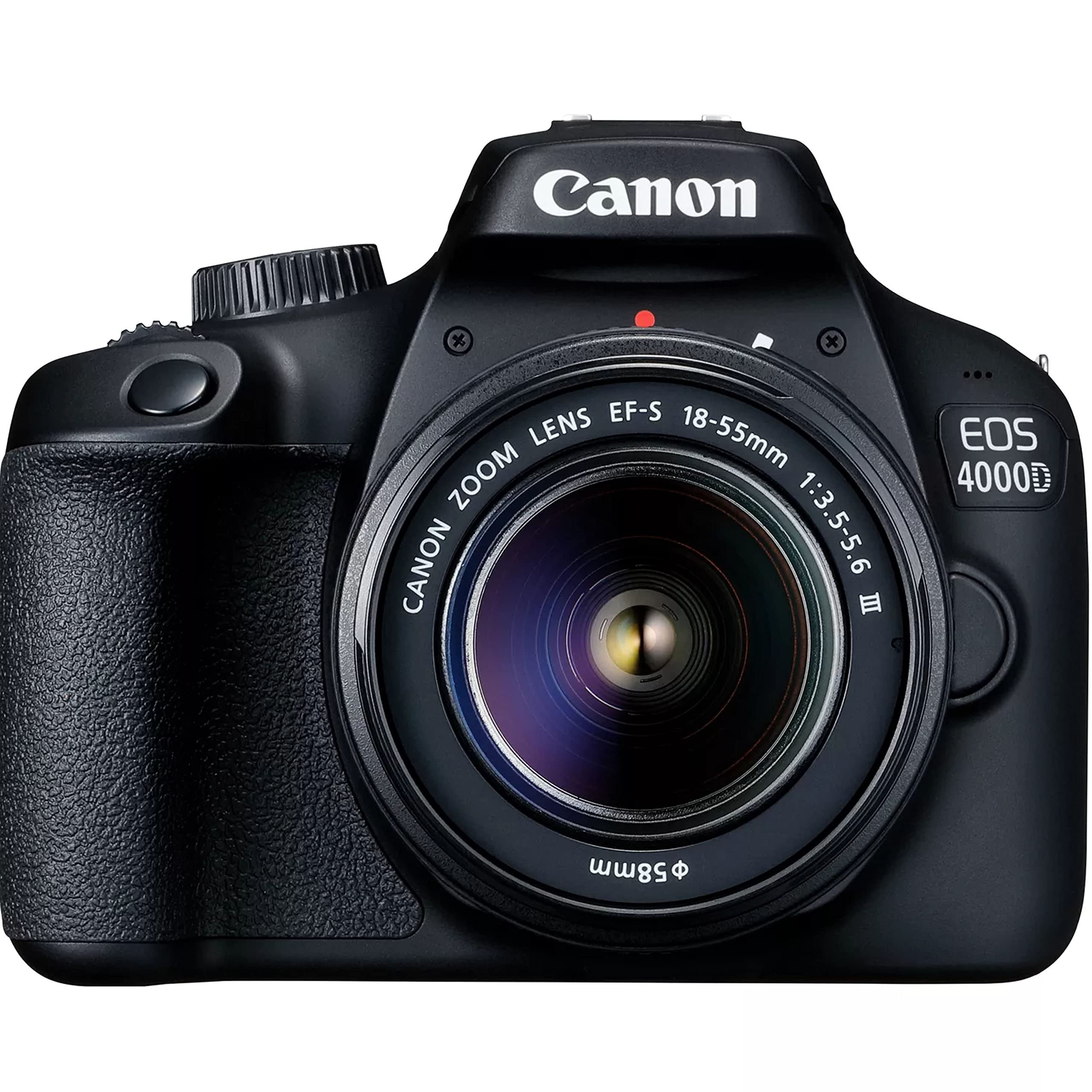 Canon EOS 4000D (Rebel T100) DSLR Camera w/EF-S 18-55mm F/3.5-5.6 Zoom Lens + 100S Sling Backpack + 64GB Memory Cards, Professional Photo Bundle (40pc Bundle)