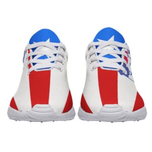 Puerto Rico Shoes Mens Womens Running Tennis Shoes Athletic Casual Puerto Rico Flag Sneakers Gifts for Friends White Size 10