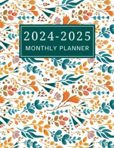 2024-2025 monthly planner: large two year schedule organizer (january 2024 through december 2025) flower cover