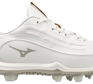 Mizuno Women's Finch Elite 6 Low TPU Softball Cleat, White, 7