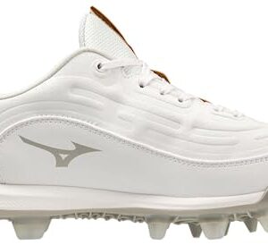 Mizuno Women's Finch Elite 6 Low TPU Softball Cleat, White, 7