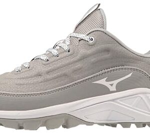 Mizuno Women's Ambition 3 FP Low AS Softball Cleat, Grey-White, 5.5