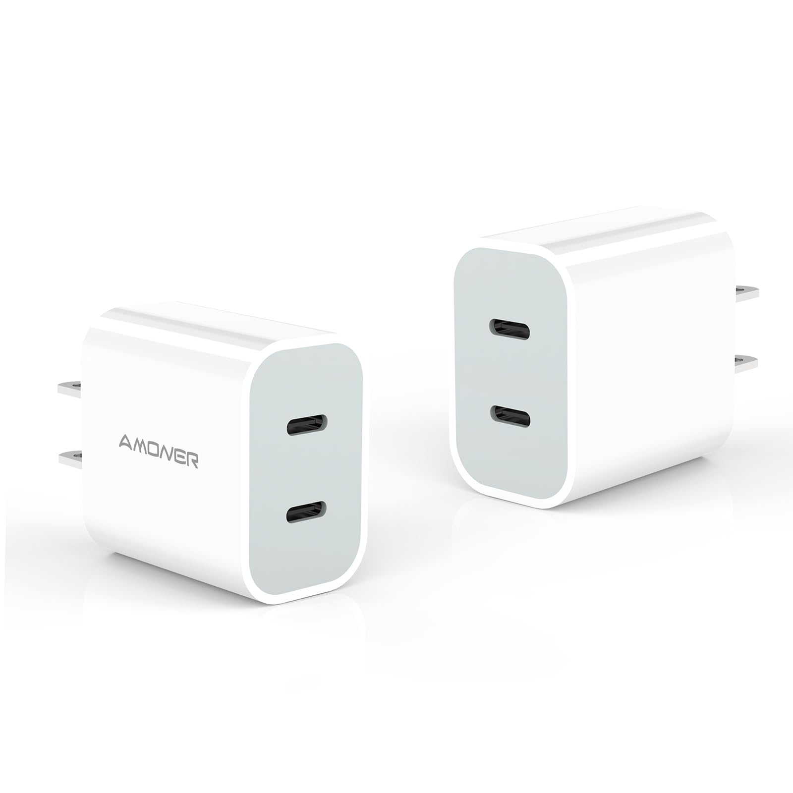 USB C Wall Charger, 【2023 Upgrade】 2Pack Type C Fast Charger, Dual Ports 25W PD Fast USB C iPhone Wall Charger Adapter Compatible iPhone 14/13/12/12 Pro/12 Pro Max/12 Mini/11, and More