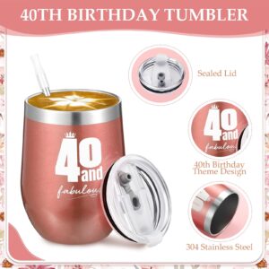 Umigy 10 Pcs 40th Birthday Gifts Box Other 40 Year Olds Gifts Set 40 and Fabulous Birthday Gifts Women 1983 Funny Gifts Ideas for Mom Grandma Sister Wife Turning 40 Years Old Bday Gifts