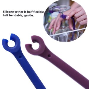 UoYu 21cm Dishwasher Wine glass rack New extensions Wash Dishwasher Attachment Kitchen Gadget Clip (Purple/8pcs)
