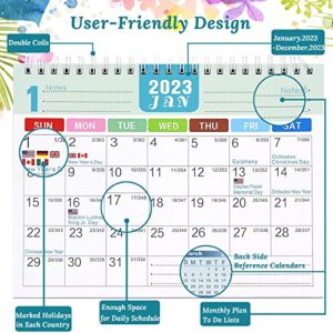 Desk Calendar 2023, Standing 2023 Desktop Flip Planner with Stickers Monthly Academic Year Calendar Runs From Jun. 2023 to Dec.2024, 24 x 20.5cm with Thick Paper, Monthly Planner, To-Do List(Style 2)