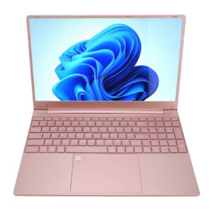 gowenic 15.6 inch laptop, hd ips laptop with intel celeron n5095 quad core processor, backlit keyboard, touchpad, 16gb ram and 256g ssd, mini hdmi, bluetooth for windows 10 (16+256g us plug)