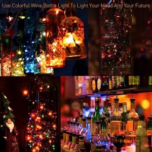 Fairy Lights Plug in with Remote, 8 Modes Timer 9.8 Feet 200 LEDs Twinkle Lights, Waterproof Firecracker Starry String Lights for Bedroom, Mini Led Cluster Firefly Lights for Camping Vases Multicolor