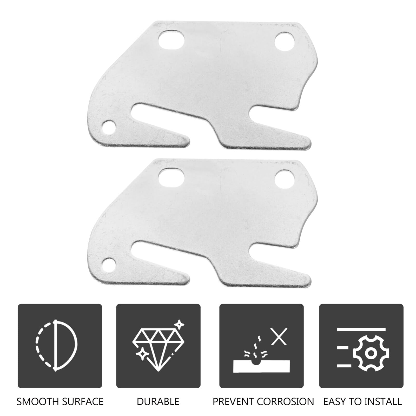 SOLUSTRE 2Pcs Bed Frame Brackets Adapter Headboard Bracket Bed Rail Fitting Bracket Headboard Attachment Bracket Furniture Connector