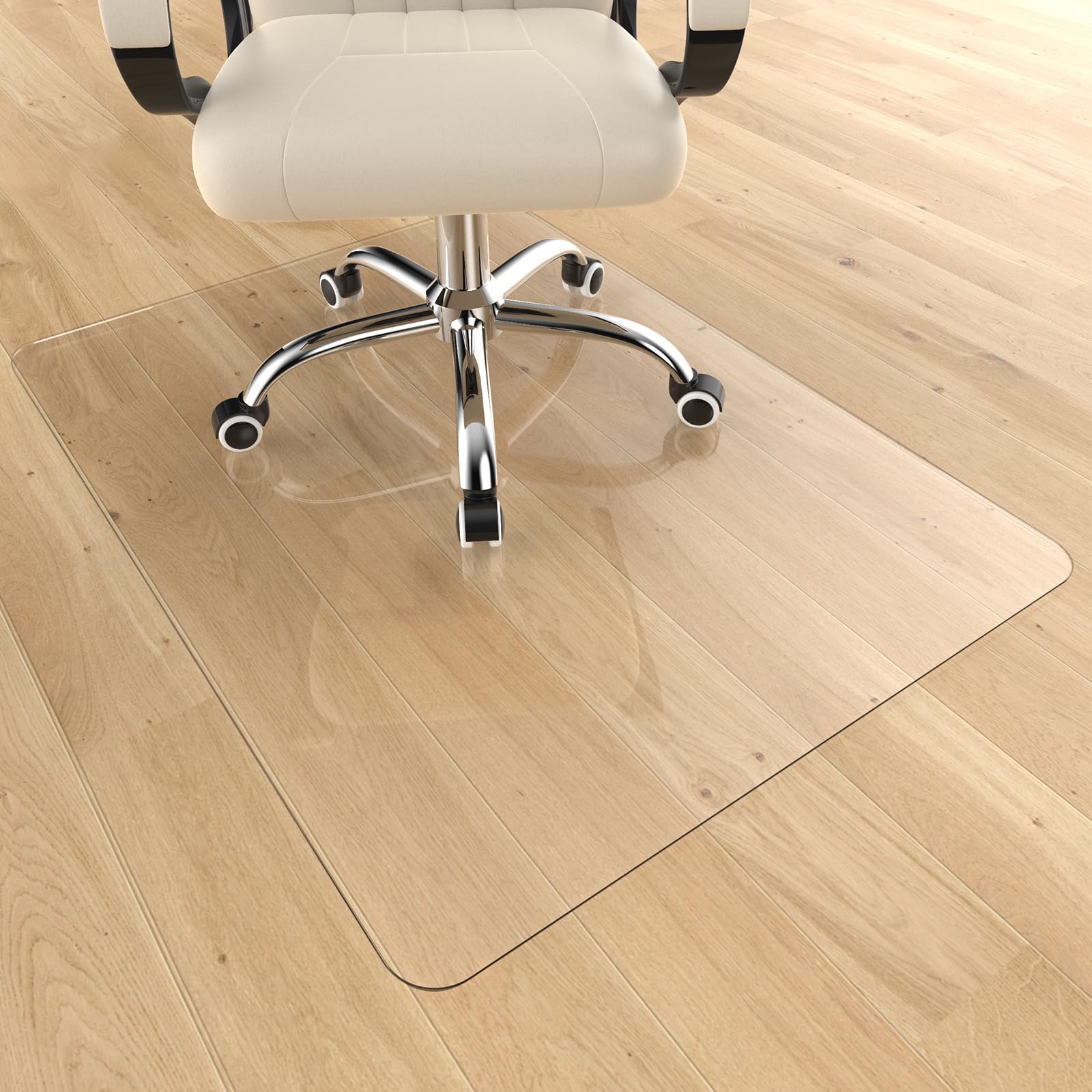 Heavy Duty Office Chair Mat for Carpet & Hardwood Floors, 48" x 36" Decorative Chair Mat Floor Mat, Desk Chair Mat for Carpeted Floors and Hardwood Floor for Home Office