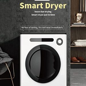 OOTDAY Compact Laundry, 9lbs Front Load Stainless Steel, Clothes Dryers with Exhaust Pipe, 850W, ABS Control Panel, for Apartments, Home, Dorm