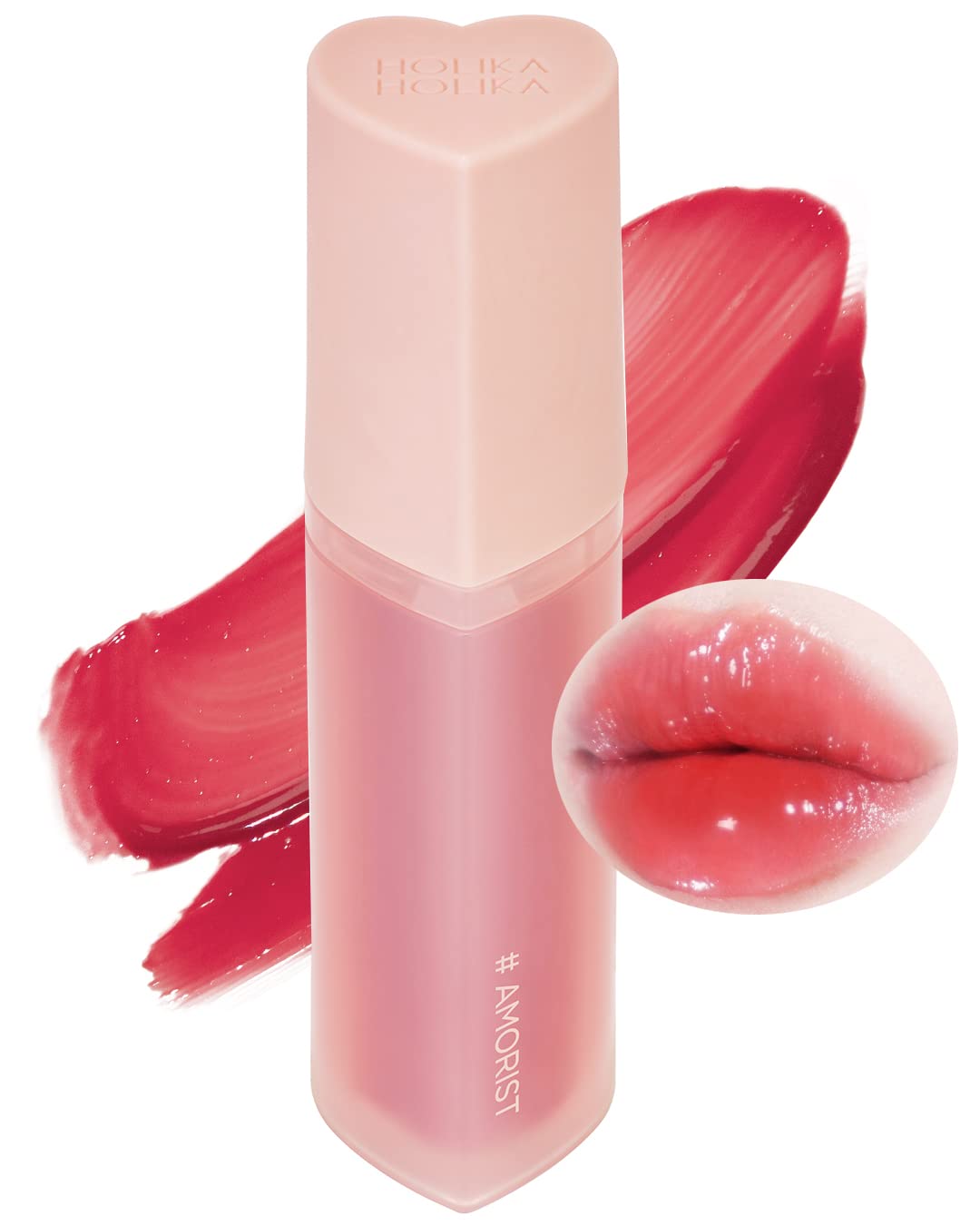 HOLIKA HOLIKA Heart Crush Bare Glaze Tint - K-Beauty Girlish & Juicy Color Lip Tint with Moisture Essence, Long-Lasting Moisture & High Shine, 0.1 fl.oz. (05 SWISH)