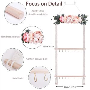 OOSAKU Headbands Holder for Girls Baby Hair Accessories Organizer Storage Wall Hanging Decor for Toddler Girls Room Wall Door Closet Hair Bows Organizer (SF8-BZ-J)