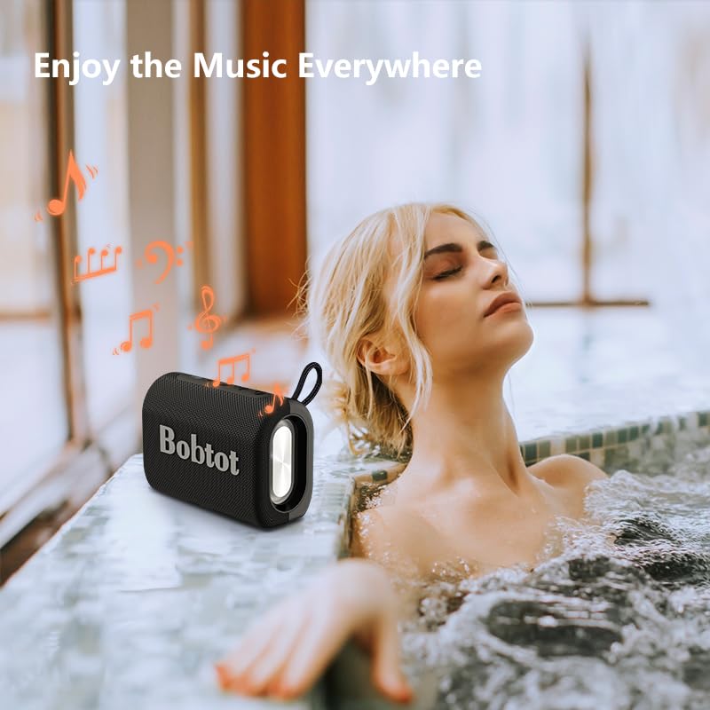 Bobtot Bluetooth Speaker Portable Wireless Speaker - IPX7 Waterproof Shower Speaker with Stereo Sound TWS Bluetooth 5.1 Speaker Portable Speaker for Home Party Beach Outdoor