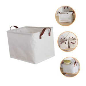 Zerodeko Box Storage Trash Can Fabric Child White