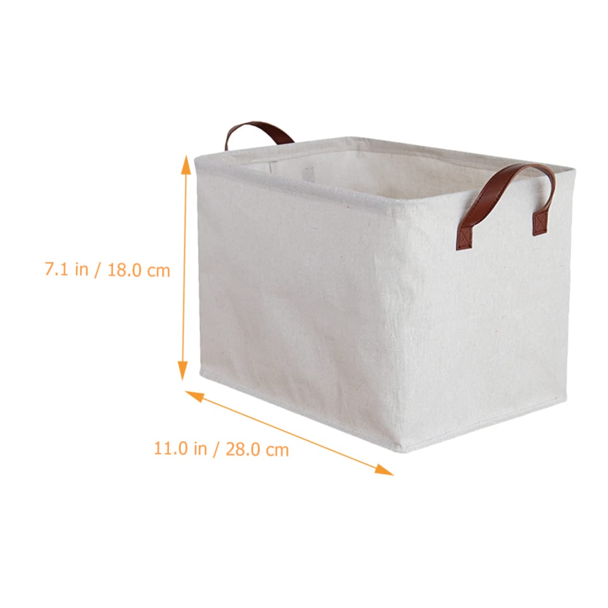 Zerodeko Box Storage Trash Can Fabric Child White