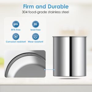 AQUA CREST Gravity Water Filter System, 304 Stainless Steel Countertop System with 4 Filters and Anti-Slip Stand, Reduce Fluoride and Chlorine, 2.25G, for Home, Camping, RVing, Off-Grid, Emergencies