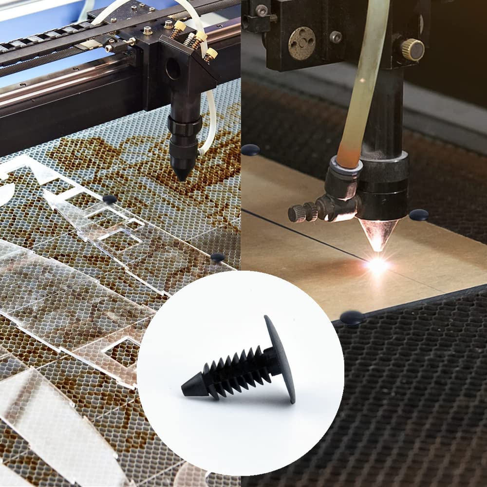 YARZFERI 100 PCS Honeycomb Pins Black Honeycomb Laser Bed Hold Down Pins Laser Engraver Machine Accessories for 7.5-8mm Honeycomb Grid Replaces Honeycomb Laser Bed Accessories