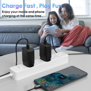 Type C Charger, 5 Pack 25W PD USB C Wall Charger Super Fast Charging Block & 4ft Android Phone Charger Cable for iPhone 15 Samsung Galaxy S23 S22 S21 S20 Plus Ultra, Note 20 10 9 8/ S10 S9 S8 Pixel