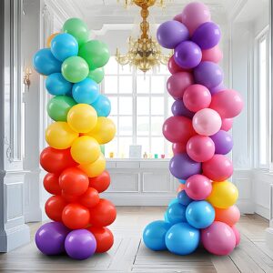 Balloon Column Stand Set of 2, 6.6ft Adjustable Balloon Stand kit with Base Telescopic for Baby Shower Wedding Birthday Graduation Party Decorations