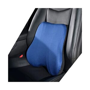 KIFRAL Neck Pillow Car Neck Support Soft Car Headrest Cushion Car Backrest Pillow Support Cushion for Office Memory Foam Lumbar Pillow Car Interior (Color : Blue, Size : 38 * 30 * 38 * 8cm)