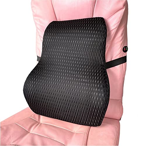 KIFRAL Neck Pillow Car Waist Back Pillow Memory Foam Car Seat Lumbar Cushion Pillows Soft Back Support for Office Chair with Adjustable Straps