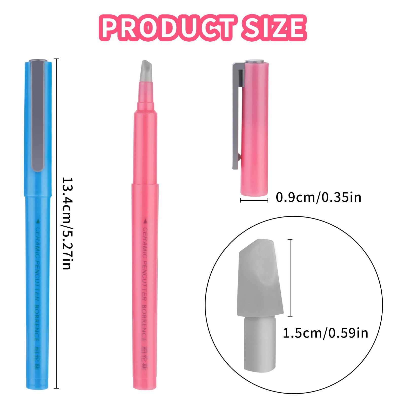 Giantree 3Pcs DIY Diamond Painting Parchment Paper Cutter Ceramic To Cut Pen, Craft Art Ceramic Blade Perfectly Painting with Diamonds Tools Accessories for School and Home(Random Color)