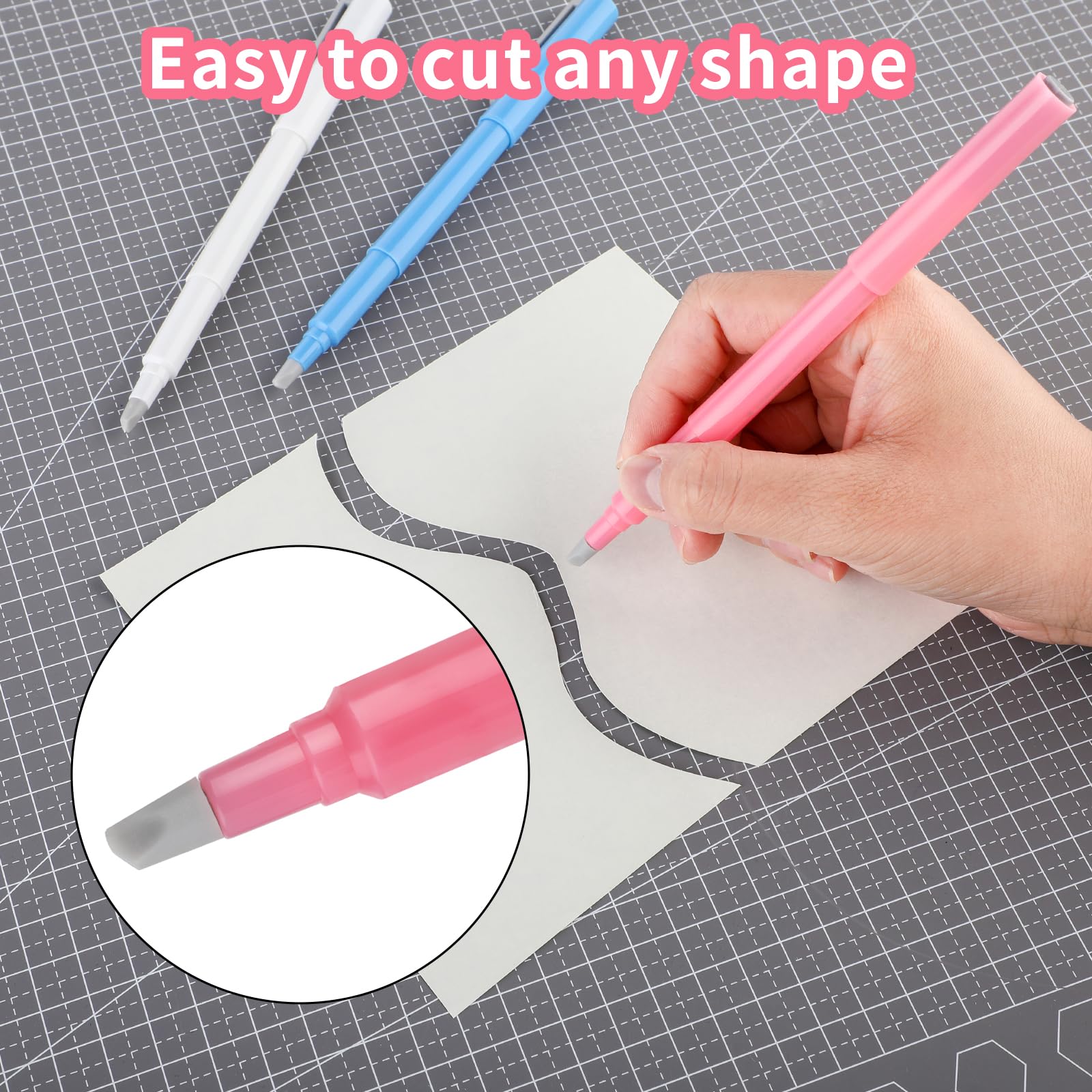 Giantree 3Pcs DIY Diamond Painting Parchment Paper Cutter Ceramic To Cut Pen, Craft Art Ceramic Blade Perfectly Painting with Diamonds Tools Accessories for School and Home(Random Color)