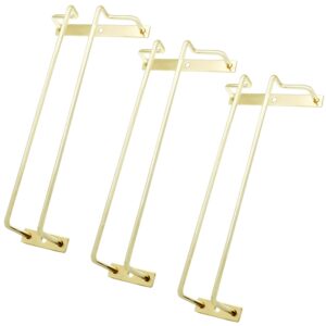 zoohot 9.64-inch under cabinet wine glass rack stemware holder glasses storage hanger metal organizer gold