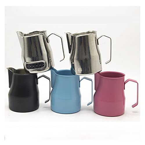 Gravy Boat Milk Jug 500ml/700ml Stainless Steel Frothing Pitcher Pull Flower Cup Coffee Milk Frother Latte Art Milk Foam Tool Coffeware Sauce Jug (Color : Temperature -500ml)