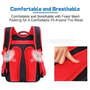 Zrutpim Lightweight Waterproof School Backpack for Kids,3D Cartoon Kids Backpack for School Boys Girls Kindergarten Elementary Toddler Backpack(red)