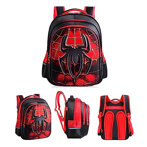 Zrutpim Lightweight Waterproof School Backpack for Kids,3D Cartoon Kids Backpack for School Boys Girls Kindergarten Elementary Toddler Backpack(red)