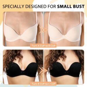 Nimiah Bra Pads Inserts Breast Enhancers Super Push-up Boob Pads Add 2 Cup Sizes Instantly | Sew in Bra Cups for Dresses Bathing Suit Fits A/B Cup