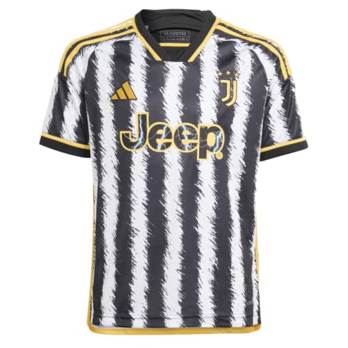 adidas Youth Soccer Juventus 23/24 Home Jersey (as1, Alpha, l, Regular) Black/White