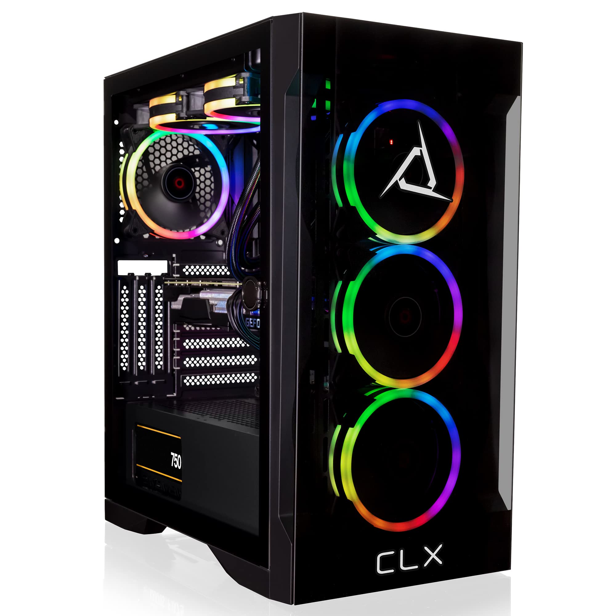 CLX Set Gaming Desktop - Liquid Cooled Intel Core i7 13700KF 3.4GHz 16-Core Processor, 32GB DDR5 Memory, GeForce RTX 4060 Ti 8GB GDDR6 Graphics, 1TB SSD, 4TB HDD, WiFi, Windows 11 Home 64-bit