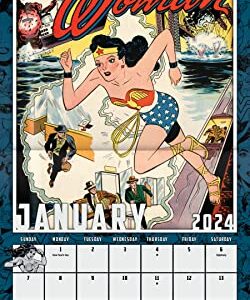 2024 DC Comics Wonder Woman Wall Calendar & Push Pins