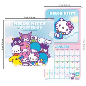 2024 Hello Kitty Mini Wall Calendar & Push Pins