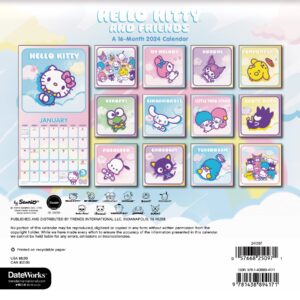 2024 Hello Kitty Mini Wall Calendar & Push Pins