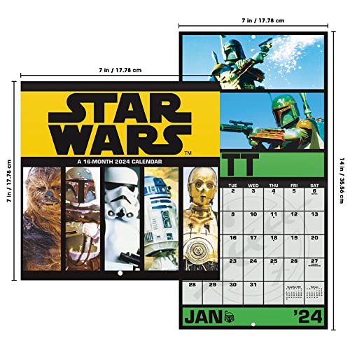 2024 Star Wars: Saga Mini Wall Calendar & Push Pins