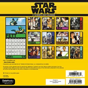 2024 Star Wars: Saga Mini Wall Calendar & Push Pins