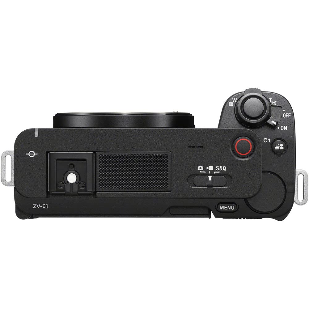 Sony Alpha ZV-E1 Full-Frame Vlog Mirrorless Lens Camera (Black) (ILCZVE1/B) Alpha FE PZ 16-35mm Lens + 64GB Card + Corel Photo Software + Card Reader + Case + Flex Tripod + More (Renewed)