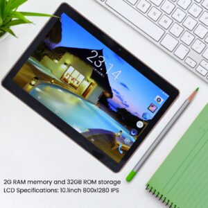 Shooting Props WiFi for Smart Tablet 10.1In for Andriod 8.0 Octa Core 2Gb Ram 32Gb ROM IPS Hd Touchscreen Tablet for Daily Work (US Plug)
