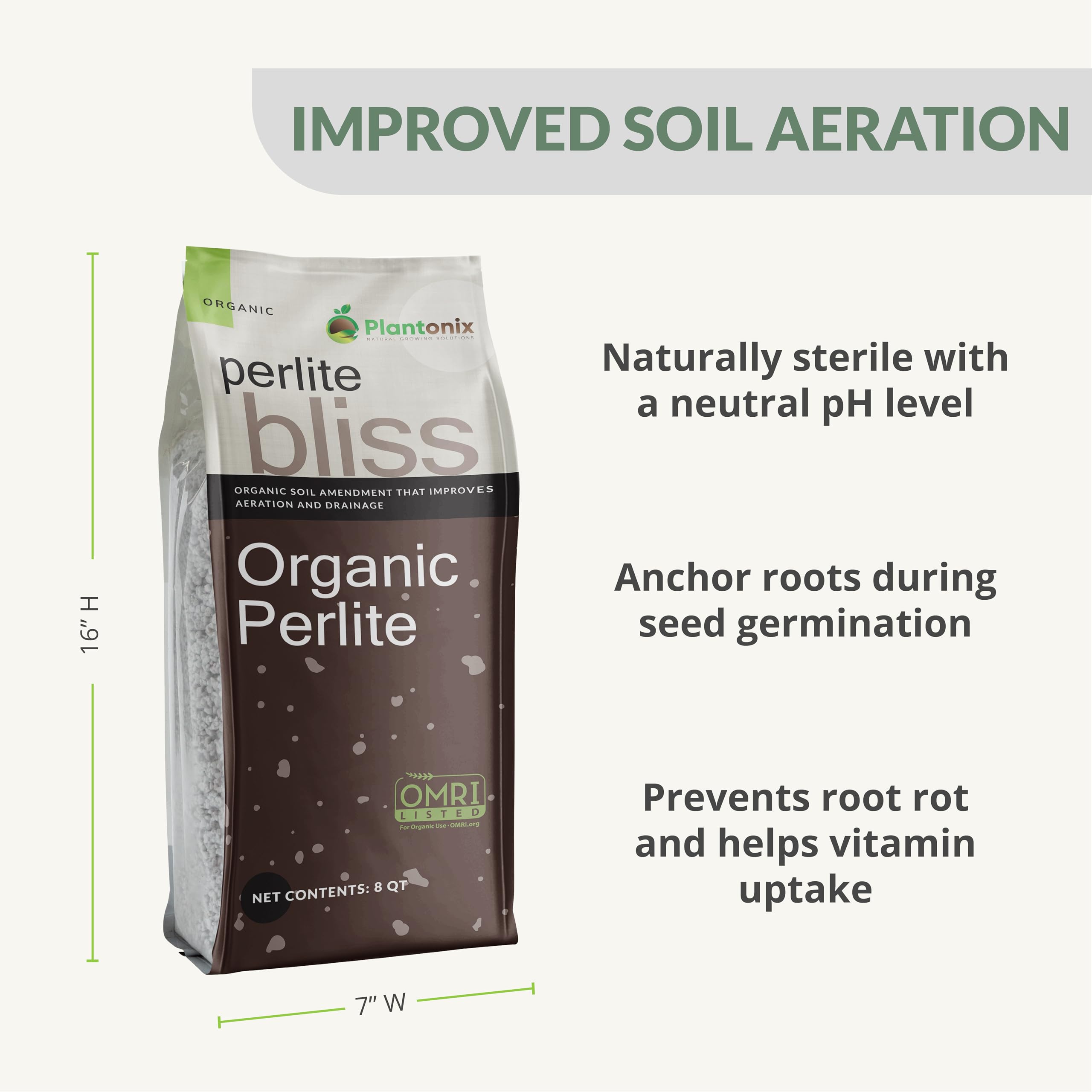 Coco Bliss 650gm Bricks (10-Pack) + Perlite Bliss (8 Qts) - Organic Coco Coir Bricks for Plants, Herbs, Potting Soil - High Expansion Coco Fiber with Low EC & pH Balance - Organic Perlite for Plants