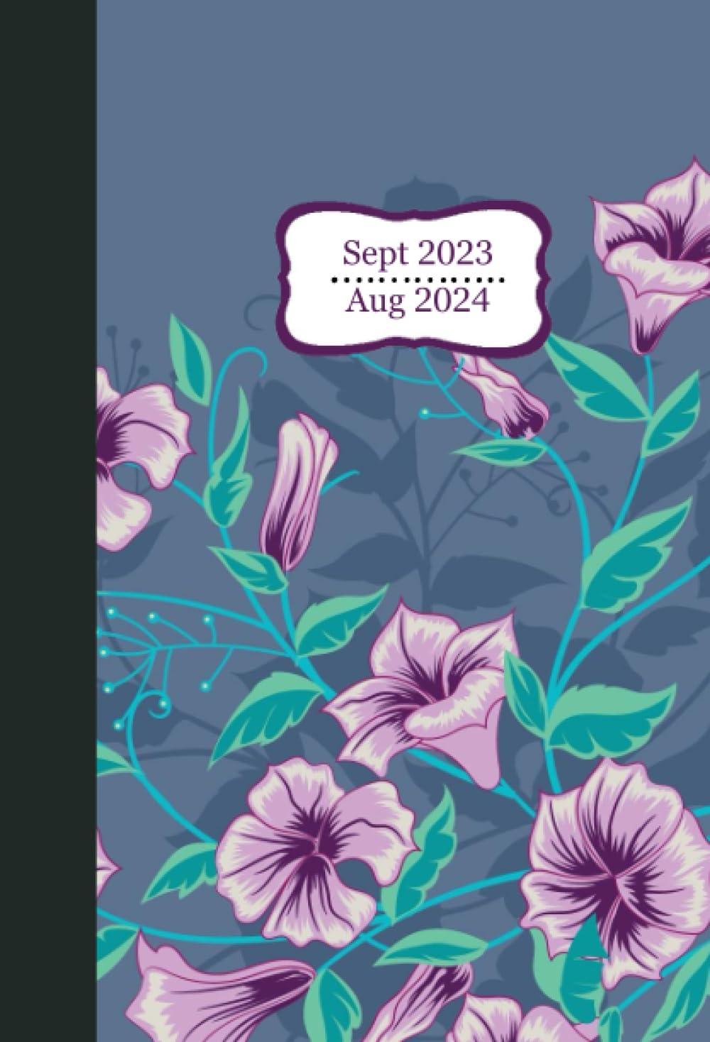 BarrBarr Purple flowers 2023 -2024 A5 Academic Planner Week to View: Mid year Appointment Book with Flexible Cover for Productivity