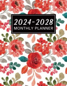 2024-2028 monthly planner: five year schedule organizer (january 2024 through december 2028) for women