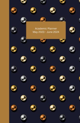 BarrBarr Polka Dot 2023 -2024 A5 Academic Planner Week to View: Mid Year Appointment Book with Flexible Cover for Productivity