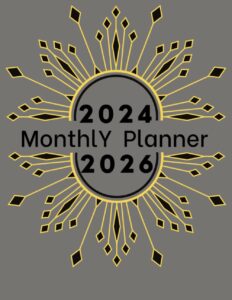 2024-2026 monthly planner 3 years: agenda january 2024 to december 2026 schedule organizer and appointment notebook with federal holidays 3 year monthly calendar.size 8,5x11 inches