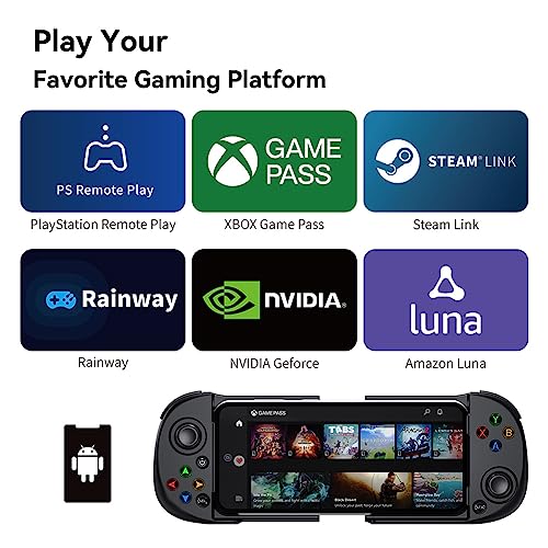 ShanWan Mobile Game Controller for Android, Bluetooth Wireless Gamepad Designed for Xbox Game Pass Ultimate, Steam Link, GeForce NOW (For Android, Black-2)