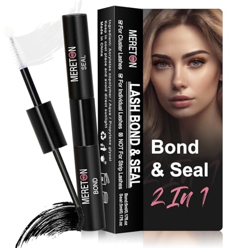 Lash Bond and Seal, Lash Cluster Glue for DIY Eyelash Extensions,Individual Lash Glue for Cluster Eyelash, Strong Hold, Eye Lash Glue for Personal Makeup Use (Black01 Bottle)